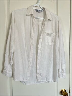 Old Navy Linen WhiteBlend Button-Down Shirt